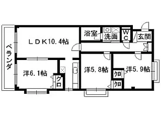 シャインヒル Ⅲ【1階】の間取り
