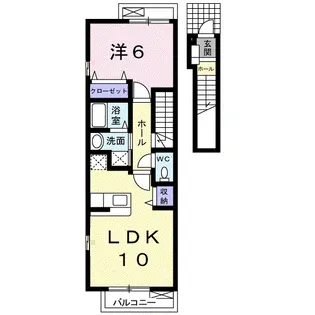 プラシード(PLACIDO)【2階】の間取り