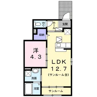 ブリーゼ霞台Ⅱ【1階】の間取り