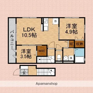エスポワールハイム【2階】の間取り
