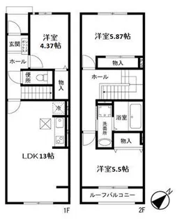 埼玉県さいたま市西区大字宝来【タウンハウス】の間取り