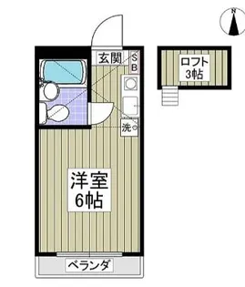 カレッジ志木【1階】の間取り