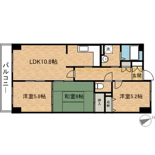 モーニングパーク朝霞【5階】の間取り