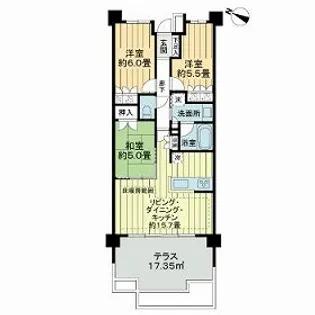 ライオンズふじみ野グランフォート【1階】の間取り