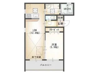 ルネス プリマヴェーラ WEST【1階】の間取り