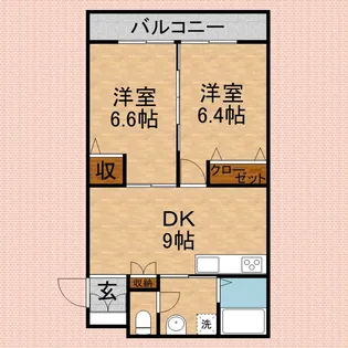 レセーナ【202号室号室】の間取り