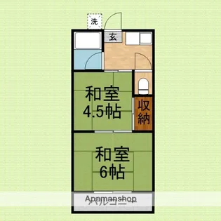 メゾンサンサン【2階】の間取り