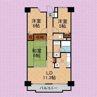 ダイアパレス上福岡Ⅲ【3階】の間取り