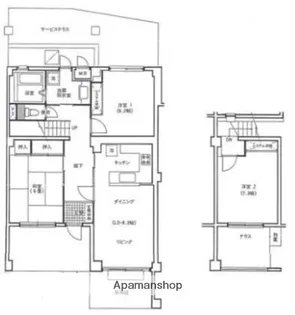 あさかヴィレッジ スクエア棟【1階】の間取り