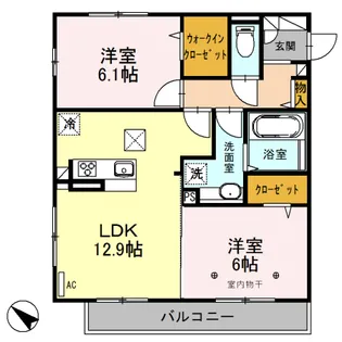 レーヴ【3階】の間取り