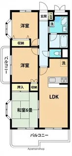 グレースマンションⅢ【1階】の間取り