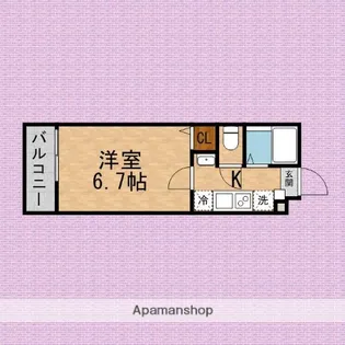 リヴィエールポルテⅢ【2階】の間取り