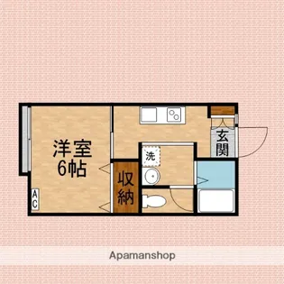 コーポ茂手木【2階】の間取り