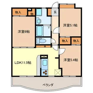 ミルフィーユふじみ野弐番館【2階】の間取り