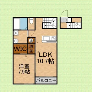 ハッピータウンE棟【2階】の間取り