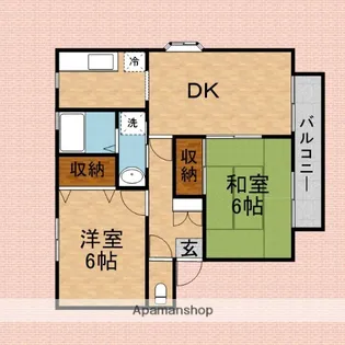グランメールヴィラB棟【1階】の間取り