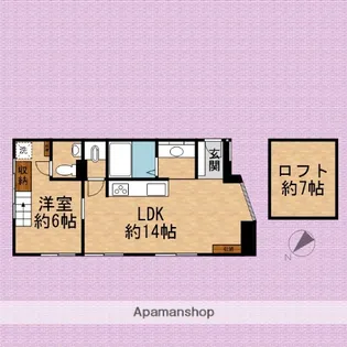 ヴィラージュ【1階】の間取り