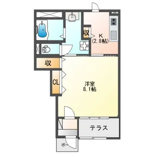 ラピュール【1階】の間取り