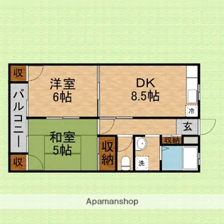 フレグレンスA【202号室】の間取り