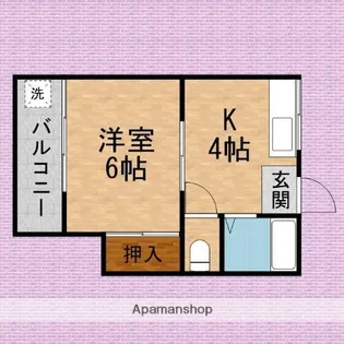 埼玉県入間郡三芳町大字藤久保【アパート】の間取り