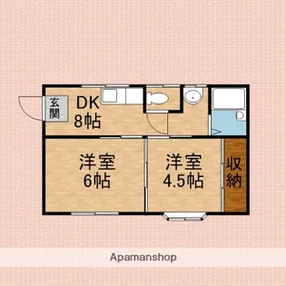 山崎コーポ【1階】の間取り