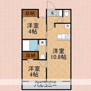 BESTSTAGE鶴馬Ⅰ【204号室】の間取り