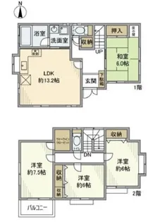 埼玉県川越市大字並木【一戸建】の間取り