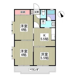 セレン指扇ハイム【2階】の間取り