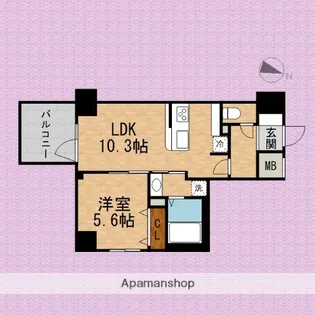 AREA FIVE【3階】の間取り