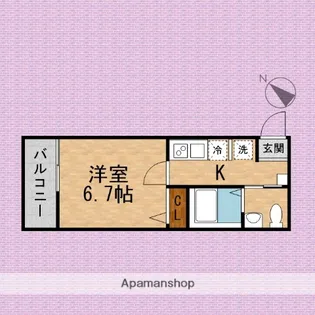 キャメル南古谷駅前通C棟【2階】の間取り