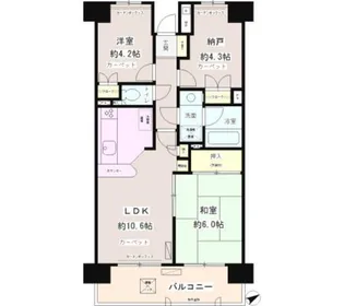 上福岡パーク・ホームズ【3階】の間取り