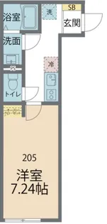 カインドネスみずほ台SOUTH【205号室号室】の間取り