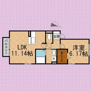 リヴェール シェソワ【2階】の間取り