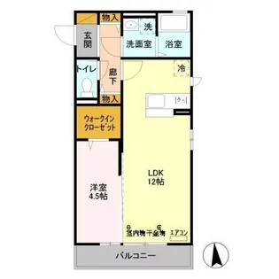 オルテシア Ⅰ【2階】の間取り