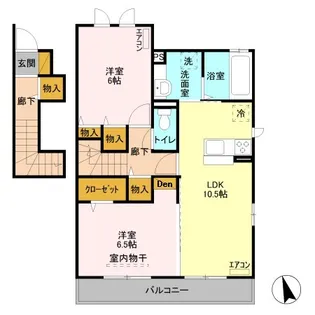 シャインアイリス Ⅱ【2階】の間取り