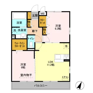 グレイス・フォレ Ⅱ【2階】の間取り