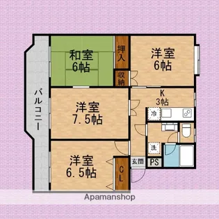 埼玉県入間郡三芳町大字藤久保【マンション】の間取り