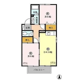 クロワール Ⅰ/Ⅱ【2階】の間取り