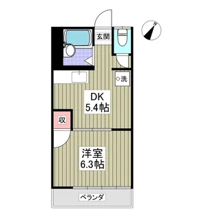 かつら荘【202号室】の間取り