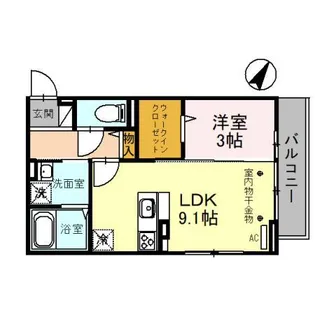 フェミヴェルテ【3階】の間取り