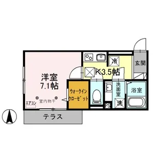 フレア仲町【1階】の間取り