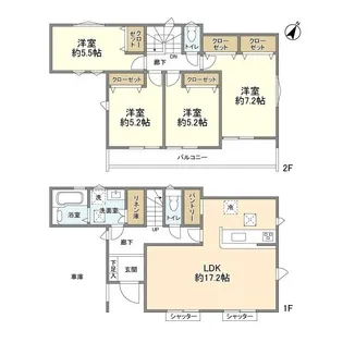 埼玉県ふじみ野市南台1丁目【一戸建】の間取り