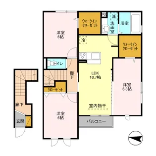 サンセール【2階】の間取り