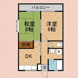 サンハイム皆川【2階】の間取り