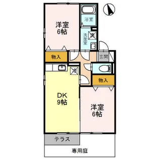オークスハイムつきぢ【1階】の間取り