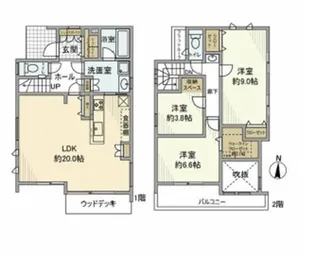 埼玉県富士見市大字水子【一戸建】の間取り