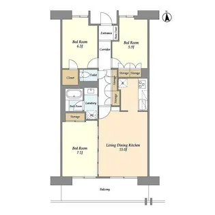 UURコート志木【12階】の間取り
