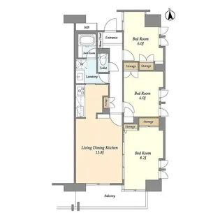 UURコート志木【9階】の間取り