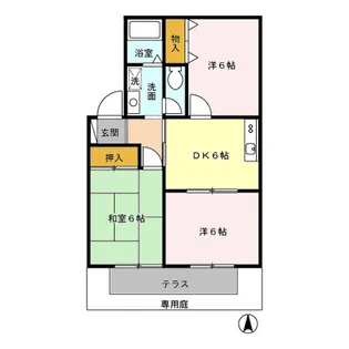 クイーンハイツ II【1階】の間取り