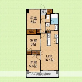 ルピアグランデみずほ台【8階】の間取り